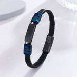 Load image into Gallery viewer, Bold Blue Braided Elegance Bracelet
