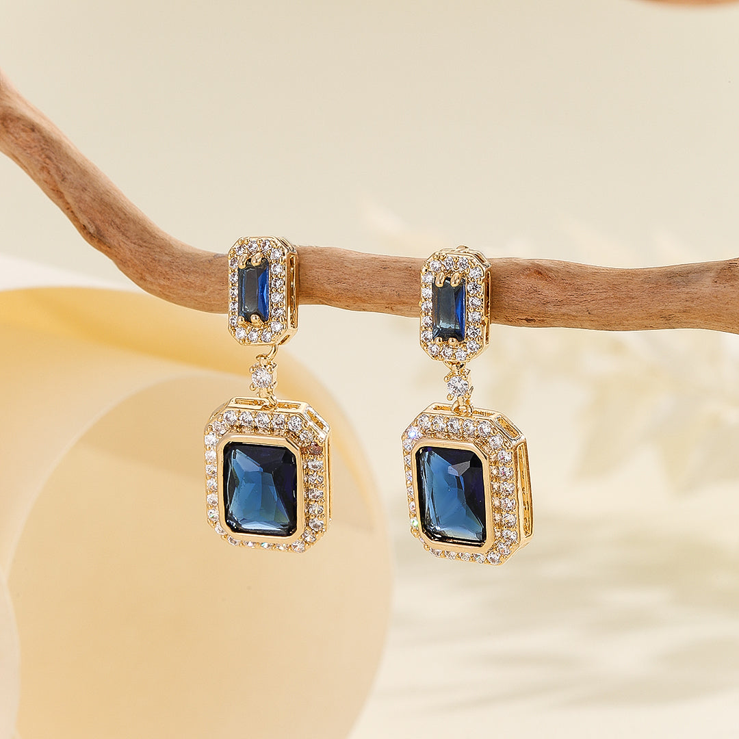 Glamorous Sapphire Serenade Earrings - Reet Pehal