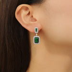 Load image into Gallery viewer, Glamorous Verde Serenade Earrings - Reet Pehal
