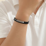 Load image into Gallery viewer, Studded Silver Leather Fusion Bracelet
