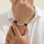 Load image into Gallery viewer, Contemporary Black Dual- Band Wristwear
