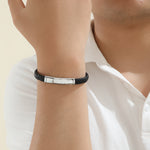 Load image into Gallery viewer, Stylish Silver Accent Leather Band
