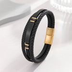 Load image into Gallery viewer, Modern Black Stripe Braided Band
