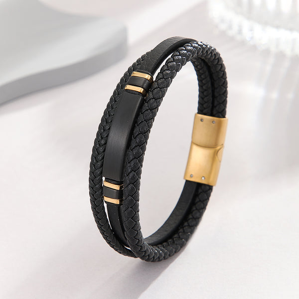 Modern Black Stripe Braided Band