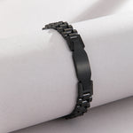 Load image into Gallery viewer, Tapered Noir Rectangular Link Bracelet
