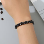 Load image into Gallery viewer, Lustrous Black Chain Elegance Bracelet
