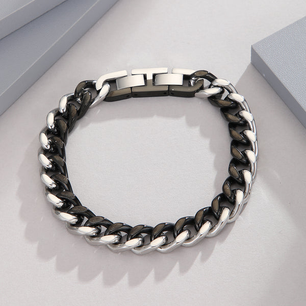 Exotic Black & Silver Link Bracelet