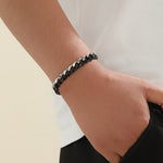 Load image into Gallery viewer, Exotic Black &amp; Silver Link Bracelet
