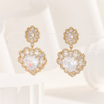 Load image into Gallery viewer, Floral Heart&#39;s Embrace Gold Earrings - Reet Pehal
