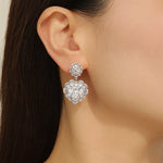 Load image into Gallery viewer, Floral Heart&#39;s Embrace Silver Earrings - Reet Pehal
