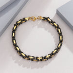 Load image into Gallery viewer, Arrowhead Silver Chunky “Daring Gold Interlock Bracelet
