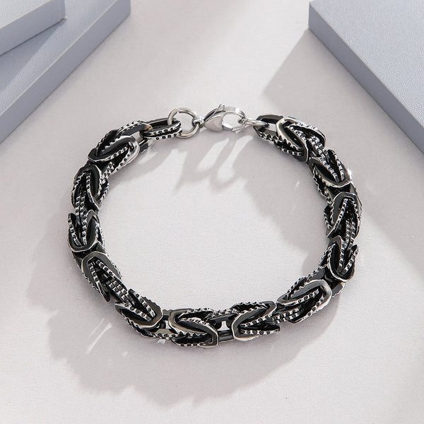 Classic Patterned Noir Bracelet