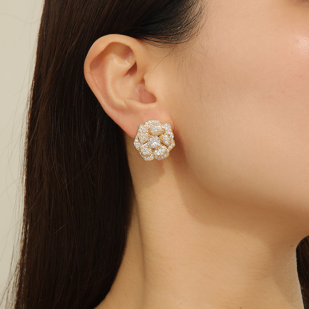 Adorable Gold Bloomer Earrings - Reet Pehal