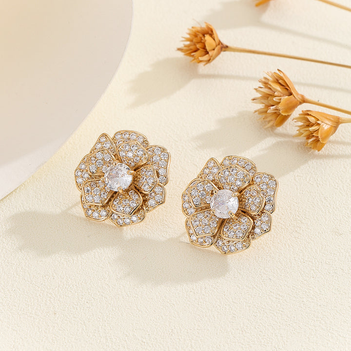 Adorable Gold Bloomer Earrings - Reet Pehal