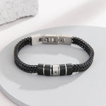 Load image into Gallery viewer, Screw-Head Accent Black Bracelet
