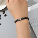 Load image into Gallery viewer, Screw-Head Accent Black Bracelet
