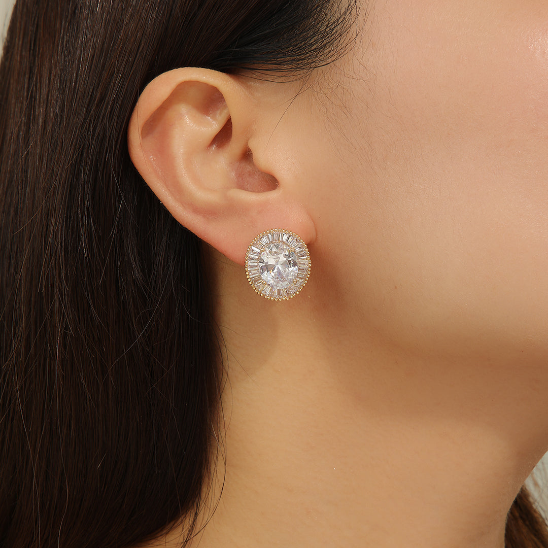 Gleam Gala Gem Gold Earrings - Reet Pehal