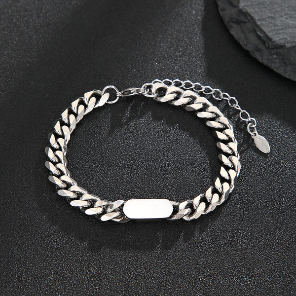 Classic Silver Cuban Link Bracelet