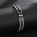 Load image into Gallery viewer, Sleek Silver-Black Loop Bracelet
