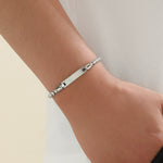 Load image into Gallery viewer, Sleek Silver Beaded Bracelet
