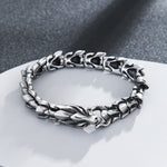 Load image into Gallery viewer, Edgy Silver Spine-Link Bracelet
