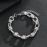 Load image into Gallery viewer, Striking Silver Statement Interlock Bracelet
