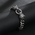 Load image into Gallery viewer, Wild Wolf Silver Chain Bracelet
