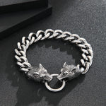 Load image into Gallery viewer, Wild Wolf Silver Chain Bracelet
