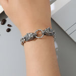 Load image into Gallery viewer, Wild Wolf Silver Chain Bracelet
