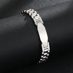 Load image into Gallery viewer, Tapered Silver Rectangular Link Bracelet
