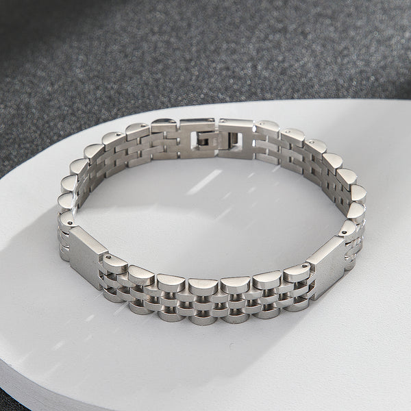 Contemporary Silver Flex Bracelet