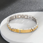 Load image into Gallery viewer, Sleek Gold-Silver Loop Bracelet
