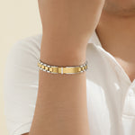 Load image into Gallery viewer, Sleek Gold-Silver Loop Bracelet
