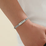 Load image into Gallery viewer, Screw-Head Accent Silver Bracelet
