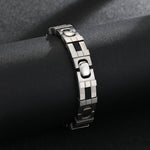 Load image into Gallery viewer, Luxe Cabochon Silver Link Bracelet
