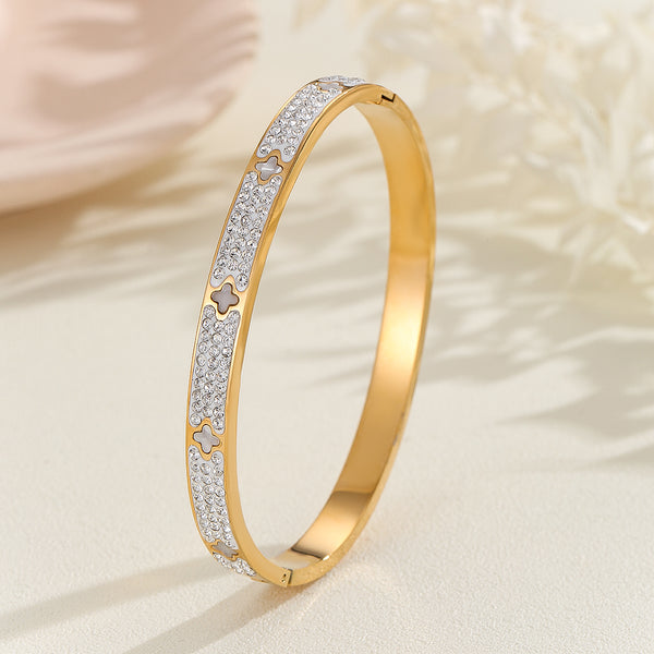 Luminous Gold Pear-Shaped Bangle - Reet Pehal