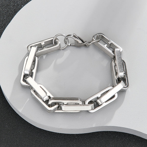 Sleek Silver Link Bracelet