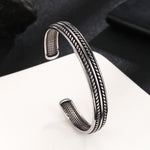 Load image into Gallery viewer, Textured Elegance Silver Cuff
