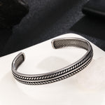 Load image into Gallery viewer, Textured Elegance Silver Cuff
