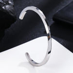 Load image into Gallery viewer, Sophisticated Shine Silver Cuff
