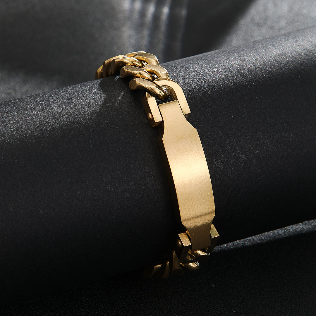 Masculine Gold Link Statement Bracelet