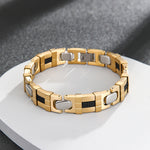 Load image into Gallery viewer, Luxe Cabochon Gold Link Bracelet
