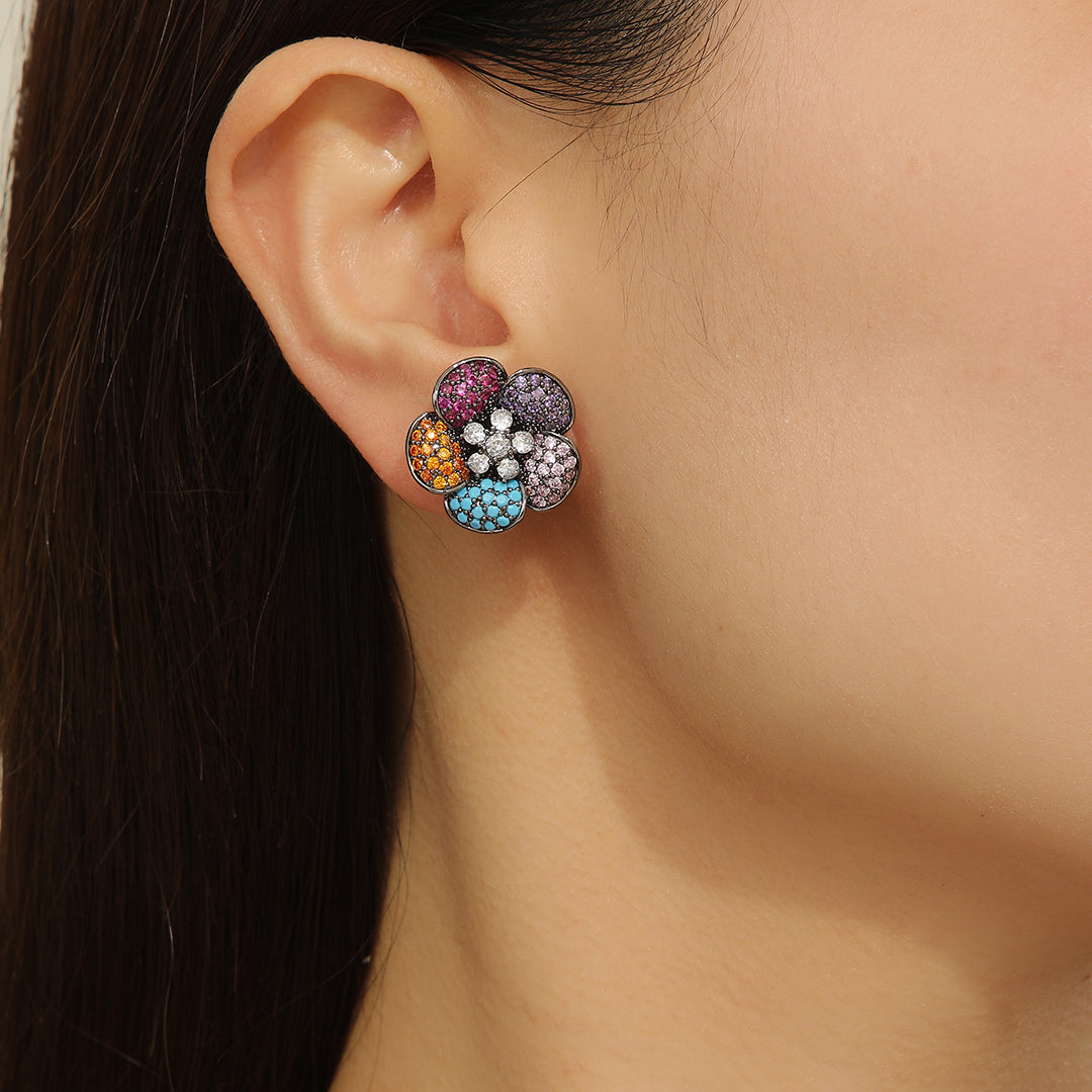 Radiant Blossom Fiesta multicolor Earrings - Reet Pehal