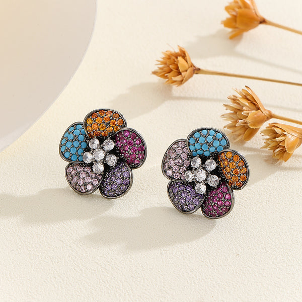 Radiant Blossom Fiesta multicolor Earrings - Reet Pehal