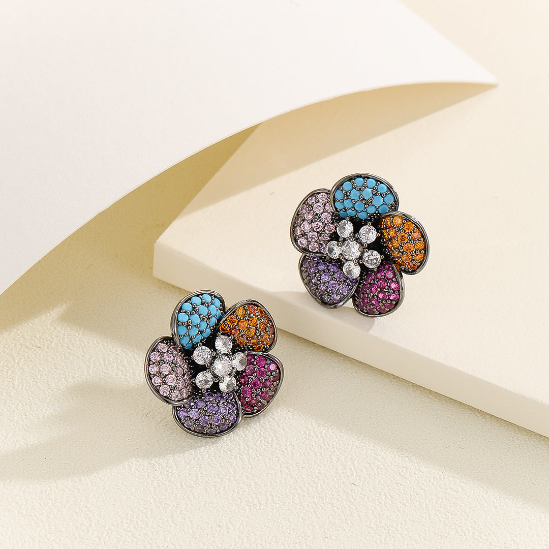 Radiant Blossom Fiesta multicolor Earrings - Reet Pehal