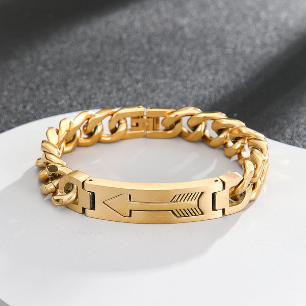 Arrowhead Gold Chunky Chain Bracelet