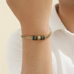 Load image into Gallery viewer, Screw-Head Accent Gold Bracelet
