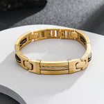 Load image into Gallery viewer, Regal Gold and Black Fusion Bracelet
