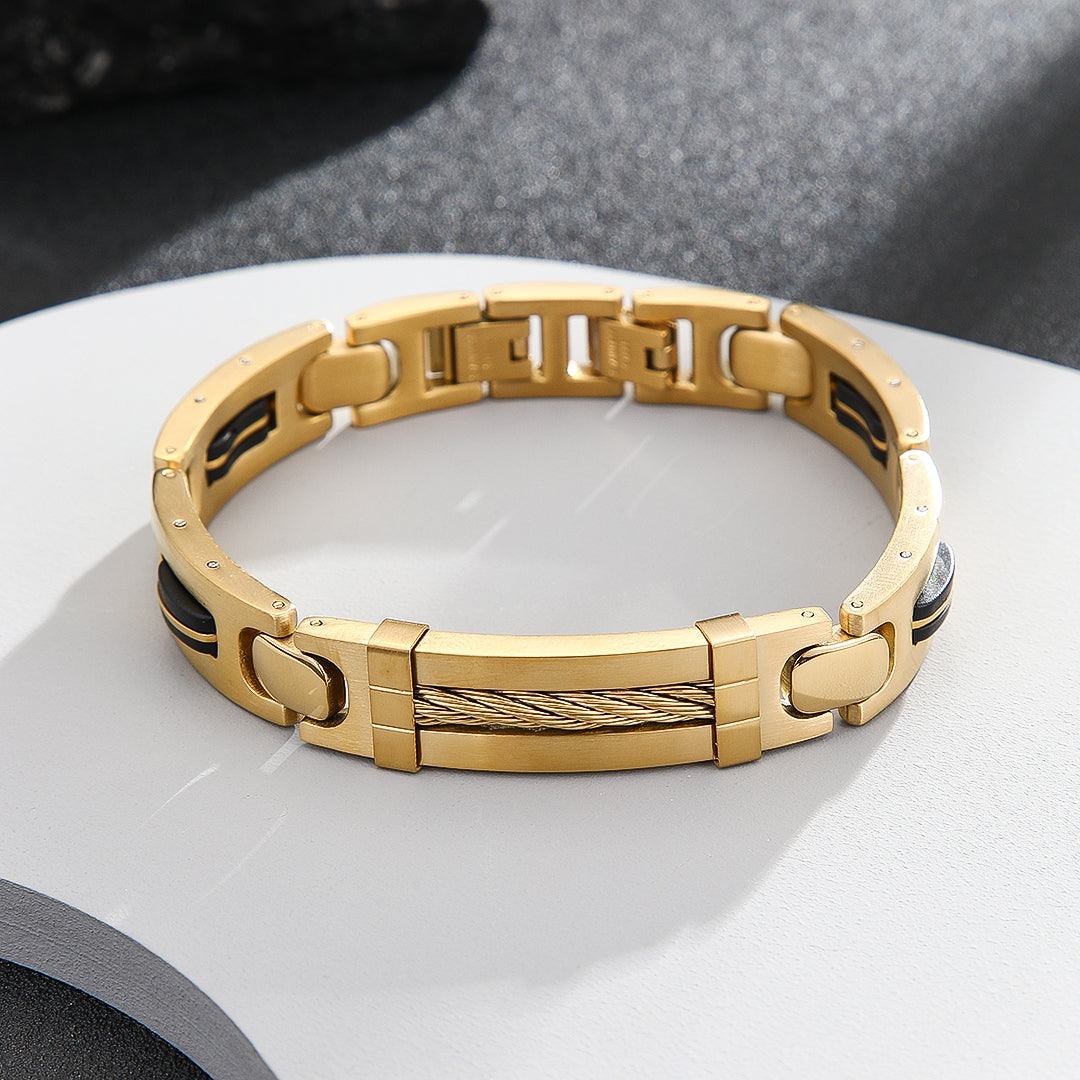 Regal Gold and Black Fusion Bracelet