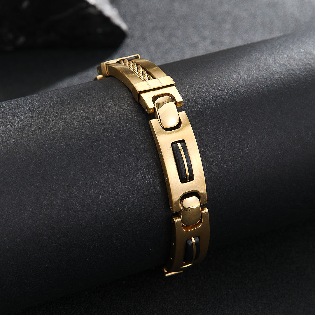 Regal Gold and Black Fusion Bracelet